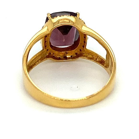 Certified Spinel 3.50ct Diamonds Solid 21K Ring - Picture 5 of 9
